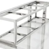 Casa Padrino Luxus Bar Trolley Servierwagen aus Edelstahl und Glas 80 x 48 x H. 77 cm - Chrom