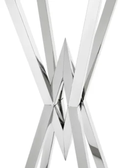Casa Padrino Luxus Beistelltisch / Säule Edelstahl Silber 35 x 35 x H. 101 cm - Designer Tisch Möbel