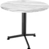 Casa Padrino Luxus Beistelltisch Weiß / Schwarz Ø 65 x H. 54 cm - Wohnzimmermöbel