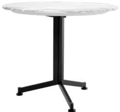 Casa Padrino Luxus Beistelltisch Weiß / Schwarz Ø 65 x H. 54 cm - Wohnzimmermöbel