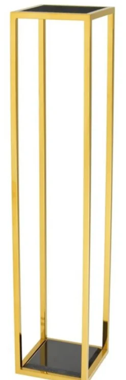 Casa Padrino Luxus Beistelltisch Gold 25 x 25 x H. 120 cm - Designer Tisch Möbel