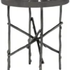 Casa Padrino Luxus Beistelltisch Bronze / Schwarz Ø 50,5 x H. 58,5 cm - Luxus Möbel