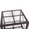 Casa Padrino Luxus Beistelltisch Schwarz 60 x 60 x H. 55 cm - Quadratischer Wohnzimmer Beistelltisch mit Glasplatte
