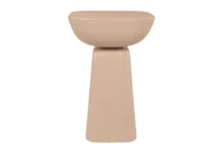 Casa Padrino Luxus Beistelltisch Terrakotta 40 x 40 x H. 60 cm - Beistelltisch aus Faserbeton mit gestapelten balancierenden Formen - Luxus Möbel