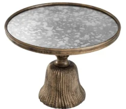 Casa Padrino Luxus Beistelltisch Antik Gold Ø 53,5 x H. 40 cm - Luxus Wohnzimmermöbel