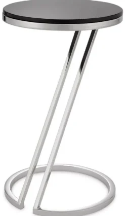 Casa Padrino Luxus Beistelltisch Silber / Grau Ø 36 x H. 60 cm - Edelstahl Tisch mit Glasplatte - Wohnzimmer Möbel - Luxus Möbel - Luxus Einrichtung - Luxus Interior
