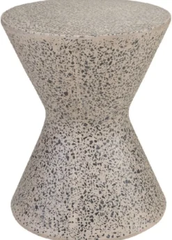 Casa Padrino Luxus Beistelltisch / Hocker Grau Ø 40 x H. 51 cm - Runder Beton Tisch / Sitzhocker - Wohnzimmer Möbel - Luxus Möbel - Beton Möbel - Luxus Einrichtung - Wohnzimmer Einrichtung