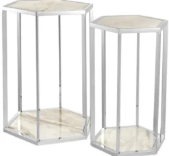 Casa Padrino Luxus Beistelltisch 2er Set - Designer Möbel