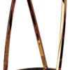 Casa Padrino Luxus Beistelltisch Gold / Schwarz Ø 35 x H. 50 cm - Runder Edelstahl Blumentisch mit getönten Glasplatten - Wohnzimmer Möbel - Luxus Möbel