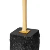 Casa Padrino Luxus Beistelltisch Messing / Schwarz 35 x 25 x H. 54,5 cm - Messing Tisch mit Granitsockel - Luxus Möbel - Wohnzimmer Möbel - Luxus Einrichtung - Wohnzimmer Einrichtung