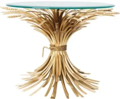 Casa Padrino Luxus Beistelltisch Antik Gold Ø 80 x H. 55 cm - Designermöbel