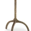 Casa Padrino Luxus Beistelltisch Vintage Messingfarben / Weiß Ø 45 x H. 58,5 cm - Messing Tisch mit Marmorplatte - Wohnzimmer Möbel - Luxus Möbel