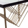 Casa Padrino Luxus Beistelltisch Vintage Messing / Schwarz 70 x 45 x H. 56 cm - Rechteckiger Tisch mit Glasplatte - Wohnzimmer Möbel - Luxus Möbel - Luxus Einrichtung - Wohnzimmer Einrichtung