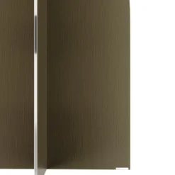 Casa Padrino Luxus Beistelltisch Braun / Bronzefarben Ø 50 x H. 60 cm - Runder Beistelltisch mit Platte in dunkelbraunem Eichenfurnier und gebürstetem Edelstahl Fuß - Luxus Möbel