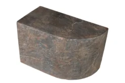 Casa Padrino Luxus Beistelltisch Braun 60 x 30 x H. 40,5 cm - Gerades skulpturales Tisch-Element aus Faserbeton in Schiefer-Optik - Luxus Möbel