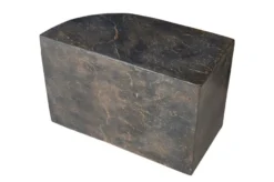 Casa Padrino Luxus Beistelltisch Braun 60 x 30 x H. 40,5 cm - Gerades skulpturales Tisch-Element aus Faserbeton in Schiefer-Optik - Luxus Möbel
