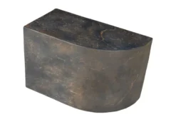 Casa Padrino Luxus Beistelltisch Braun 60 x 30 x H. 40,5 cm - Gerades skulpturales Tisch-Element aus Faserbeton in Schiefer-Optik - Luxus Möbel