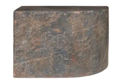 Casa Padrino Luxus Beistelltisch Braun 60 x 30 x H. 40,5 cm - Gerades skulpturales Tisch-Element aus Faserbeton in Schiefer-Optik - Luxus Möbel