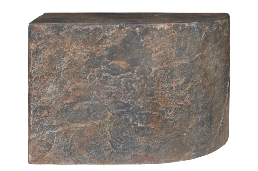 Casa Padrino Luxus Beistelltisch Braun 60 x 30 x H. 40,5 cm - Gerades skulpturales Tisch-Element aus Faserbeton in Schiefer-Optik - Luxus Möbel