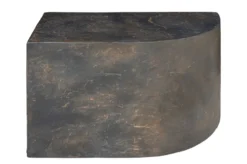 Casa Padrino Luxus Beistelltisch Braun 60 x 30 x H. 40,5 cm - Gerades skulpturales Tisch-Element aus Faserbeton in Schiefer-Optik - Luxus Möbel