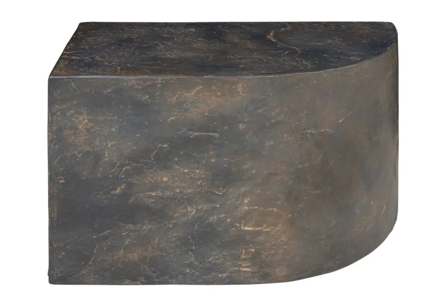 Casa Padrino Luxus Beistelltisch Braun 60 x 30 x H. 40,5 cm - Gerades skulpturales Tisch-Element aus Faserbeton in Schiefer-Optik - Luxus Möbel