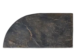 Casa Padrino Luxus Beistelltisch Braun 60 x 30 x H. 40,5 cm - Gerades skulpturales Tisch-Element aus Faserbeton in Schiefer-Optik - Luxus Möbel