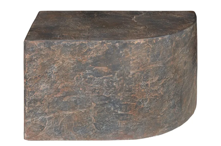 Casa Padrino Luxus Beistelltisch Braun 60 x 30 x H. 40,5 cm - Gerades skulpturales Tisch-Element aus Faserbeton in Schiefer-Optik - Luxus Möbel