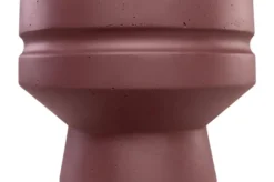 Casa Padrino Luxus Beistelltisch / Hocker Bordeauxrot Ø 30,5 x H. 48 cm - Beistelltisch aus Faserbeton in Form eines Schach-Bauern, auch als Sitzhocker nutzbar - Luxus Möbel