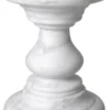 Casa Padrino Luxus Beistelltisch Weiß Ø 33 x H. 39,5 cm - Runder Beistelltisch aus hochwertigem Carrara Marmor - Luxus Marmor Möbel