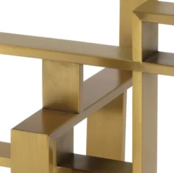 Casa Padrino Luxus Beistelltisch Messing Ø 60 x H. 54,5 cm - Runder Edelstahl Tisch mit Glasplatte - Luxus Möbel - Wohnzimmer Möbel - Hotel Möbel - Luxus Einrichtung - Wohnzimmer Einrichtung