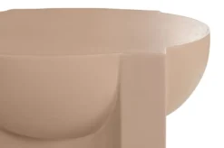 Casa Padrino Luxus Beistelltisch / Hocker Terrakotta 36 x 47 x H. 46,5 cm - Skulpturaler Beistelltisch aus Faserbeton, auch als Sitzhocker nutzbar - Luxus Möbel