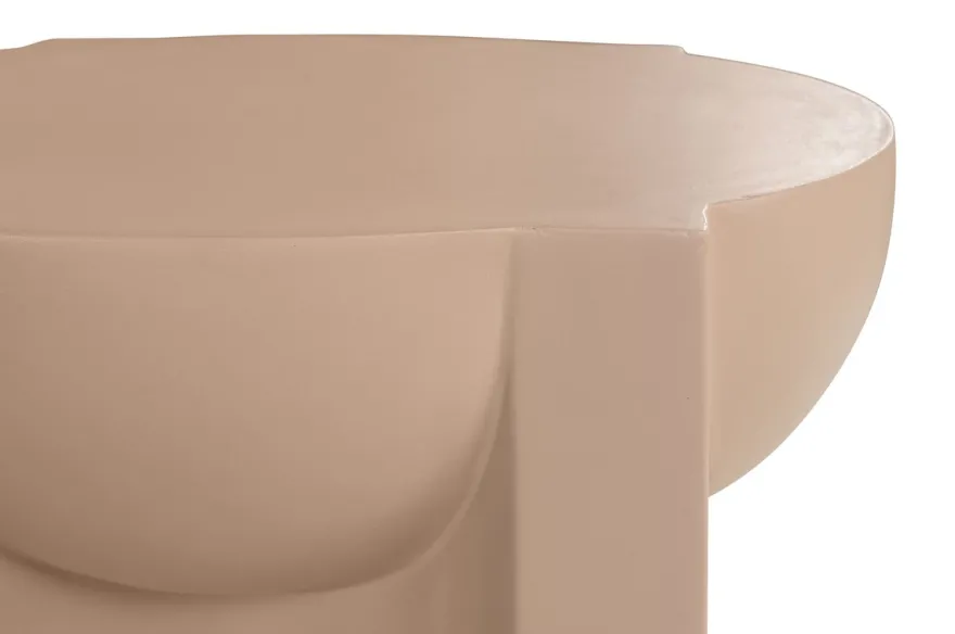Casa Padrino Luxus Beistelltisch / Hocker Terrakotta 36 x 47 x H. 46,5 cm - Skulpturaler Beistelltisch aus Faserbeton, auch als Sitzhocker nutzbar - Luxus Möbel