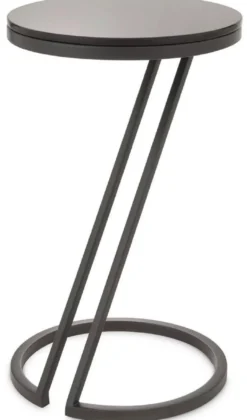 Casa Padrino Luxus Beistelltisch Rotguss / Grau Ø 36 x H. 60 cm - Edelstahl Tisch mit Glasplatte - Wohnzimmer Möbel - Luxus Möbel - Luxus Einrichtung - Luxus Interior