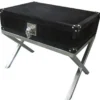 Casa Padrino Luxus Beistelltisch mit Schublade Schwarz / Silber 60 x 40 x H. 50 cm - Wohnzimmermöbel
