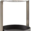 Casa Padrino Luxus Beistelltisch Weiß / Messingfarben / Anthrazitgrau 40 x 35 x H. 48 cm - Moderne Wohnzimmer Möbel - Luxus Kollektion
