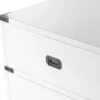 Casa Padrino Luxus Beistelltisch mit 3 Schubladen Weiß 71 x 40,5 x H. 74 cm - Wohnzimmermöbel