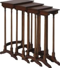 Casa Padrino Luxus Beistelltisch Braun / Dunkelbraun 37 x 34 x H. 73 cm - Ausziehbarer Mahagoni Tisch