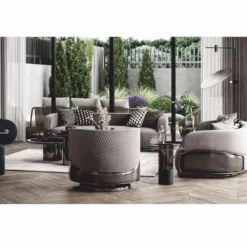 Casa Padrino Luxus Beistelltisch mit Glasplatte Bronze / Dunkelgrau H. 50 cm - Luxus Möbel