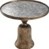 Casa Padrino Luxus Beistelltisch Antik Gold Ø 53,5 x H. 47 cm - Luxus Wohnzimmermöbel