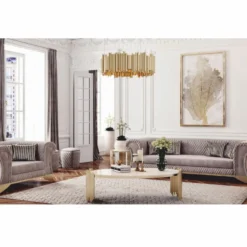 Casa Padrino Luxus Beistelltisch mit Kunstmarmor Tischplatte Weiß / Gold Ø 59 cm