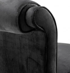 Casa Padrino Luxus Belle Epoche Sessel Schwarz - Jugendstil Art Deco Design - 54 x 76 x 74 cm