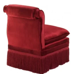 Casa Padrino Luxus Belle Epoche Sessel Jugendstil Art Deco Bordeaux Rot 54 x 76 x 74 cm