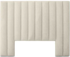 Casa Padrino Luxus Bett-Kopfteil Cremefarben 232 x 14 x H. 178,5 cm - Schlafzimmer Möbel - Hotel Möbel - Luxus Qualität
