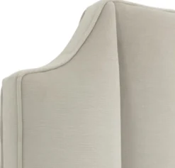 Casa Padrino Luxus Bett-Kopfteil Hellgrau 189 x H. 181 cm - Designer Schlafzimmermöbel