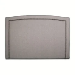 Casa Padrino Luxus Bett-Kopfteil Steingrau 200 x H. 140 cm - Luxus Hotel & Schlafzimmer Möbel