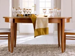 Casa Padrino Luxus Biedermeier Esstisch Braun - Ovaler ausziehbarer Massivholz Esszimmertisch - Biedermeier Esszimmer Möbel - Luxus Qualität - Made in Italy