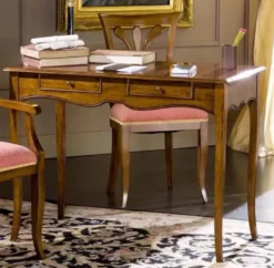 Casa Padrino Luxus Biedermeier Sekretär Braun - Handgefertigter Massivholz Schreibtisch mit 2 Schubladen - Biedermeier Büromöbel - Luxus Qualität - Made in Italy