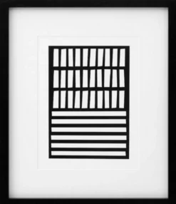 Casa Padrino Luxus Bilder 6er Set Abstrakte Kunst Schwarz / Weiß 55 x H. 65 cm - Kunstdrucke - Wandbilder - Luxus Wanddeko