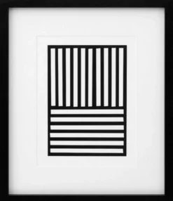 Casa Padrino Luxus Bilder 6er Set Abstrakte Kunst Schwarz / Weiß 55 x H. 65 cm - Kunstdrucke - Wandbilder - Luxus Wanddeko