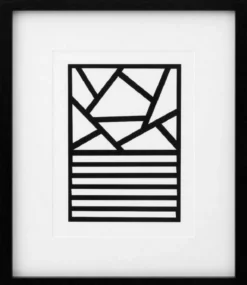 Casa Padrino Luxus Bilder 6er Set Abstrakte Kunst Schwarz / Weiß 55 x H. 65 cm - Kunstdrucke - Wandbilder - Luxus Wanddeko